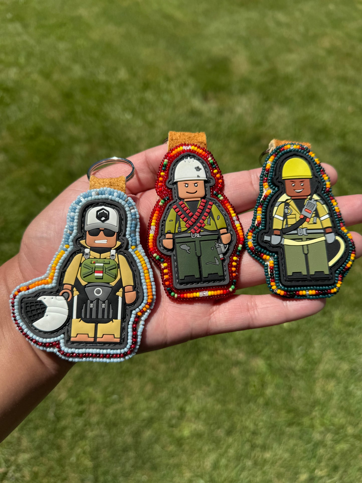 Wildland firefighter key chains