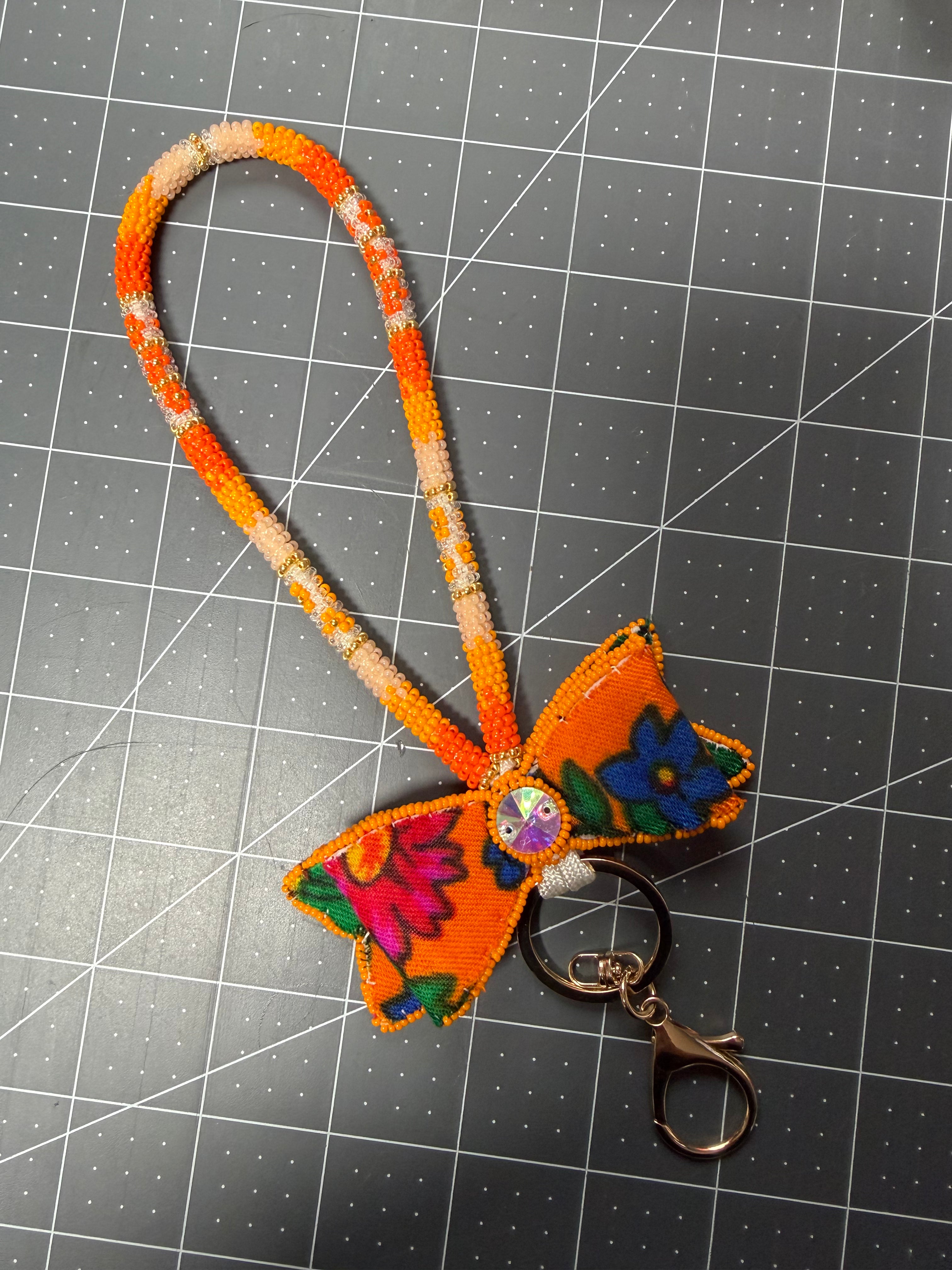 Beaded Bow Wristlet